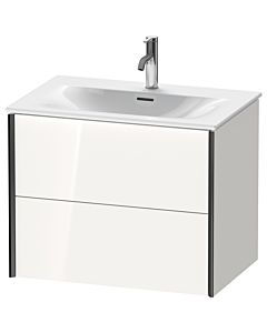 Duravit Meuble sous-vasque XViu XV41330B285 71 x 55,7 x 48 cm, blanc brillant, 2 tiroirs, noir mat