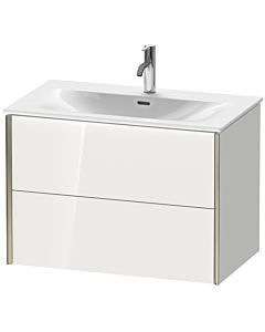 Duravit Meuble sous-vasque XViu XV41340B235 81 x 55,7 x 48 cm, chêne terra, 2 tiroirs, noir mat