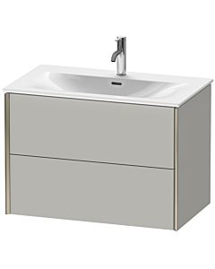 Duravit XViu vanity unit XV41340B107 81 x 55.7 x 48 cm, concrete gray matt, 2 drawers, champagne matt