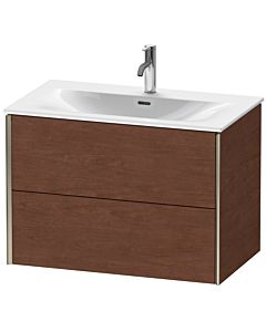 Duravit XViu vanity unit XV41340B113 81 x 55.7 x 48 cm, American walnut, 2 drawers, matt champagne