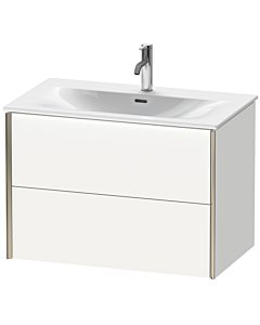 Duravit XViu Waschtisch-Unterschrank XV41340B118 81 x 55,7 x 48 cm, weiß matt, 2 Schubkästen, champagner matt