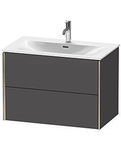 Duravit XViu Waschtisch-Unterschrank XV41340B149 81 x 55,7 x 48 cm, graphit matt, 2 Schubkästen, champagner matt