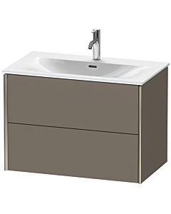Duravit XViu Waschtisch-Unterschrank XV41340B190 81 x 55,7 x 48 cm, flannel grey seidenmatt, 2 Schubkästen, champagner matt