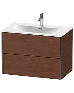 Duravit XViu Waschtisch-Unterschrank XV41340B213 81 x 55,7 x 48 cm, amerikanischer nussbaum, 2 Schubkästen, schwarz matt