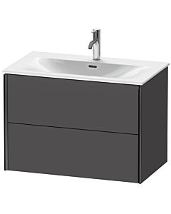 Duravit XViu Waschtisch-Unterschrank XV41340B249 81 x 55,7 x 48 cm, graphit matt, 2 Schubkästen, schwarz matt