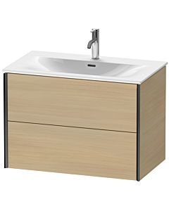 Duravit XViu Waschtisch-Unterschrank XV41340B271 81 x 55,7 x 48 cm, mediterrane eiche, 2 Schubkästen, schwarz matt