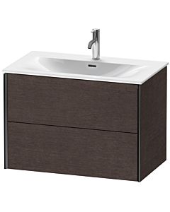 Duravit XViu Waschtisch-Unterschrank XV41340B272 81 x 55,7 x 48 cm, eiche dunkel gebürstet, 2 Schubkästen, schwarz matt