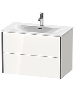 Duravit XViu vanity unit XV41340B285 81 x 55.7 x 48 cm, white high gloss, 2 drawers, black matt