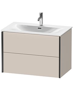 Duravit Meuble sous-vasque XViu XV41340B291 81 x 55,7 x 48 cm, taupe mat, 2 tiroirs, noir mat