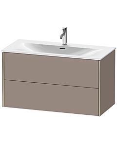 Duravit XViu vanity unit XV41350B143 101 x 55.7 x 48 cm, basalt matt, 2 drawers, champagne matt