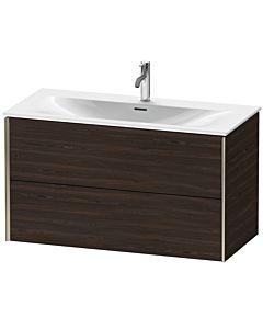 Duravit XViu Waschtisch-Unterschrank XV41350B169 101 x 55,7 x 48 cm, nussbaum gebürstet, 2 Schubkästen, champagner matt