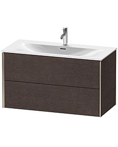 Duravit XViu Waschtisch-Unterschrank XV41350B172 101 x 55,7 x 48 cm, eiche dunkel gebürstet, 2 Schubkästen, champagner matt