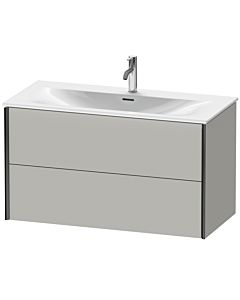 Duravit XViu vanity unit XV41350B207 101 x 55.7 x 48 cm, concrete gray matt, 2 drawers, black matt
