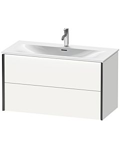 Duravit XViu Waschtisch-Unterschrank XV41350B218 101 x 55,7 x 48 cm, weiß matt, 2 Schubkästen, schwarz matt