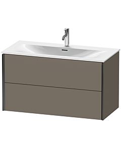Duravit Meuble sous-vasque XViu XV41350B290 101 x 55,7 x 48 cm, flanelle gris soie mat, 2 tiroirs, noir mat