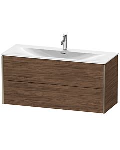 Duravit XViu vanity unit XV41360B121 121 x 55.7 x 48 cm, dark walnut, 2 drawers, matt champagne
