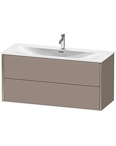 Duravit XViu vanity unit XV41360B143 121 x 55.7 x 48 cm, basalt matt, 2 drawers, champagne matt