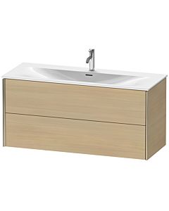 Duravit Meuble sous-vasque XViu XV41360B171 121 x 55,7 x 48 cm, chêne méditerranéen, 2 tiroirs, champagne mat