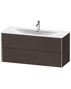 Duravit XViu vanity unit XV41360B172 121 x 55.7 x 48 cm, brushed dark oak, 2 drawers, matt champagne