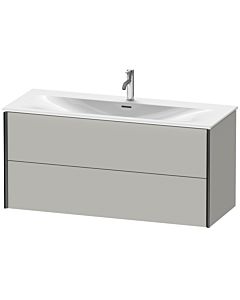 Duravit XViu vanity unit XV41360B207 121 x 55.7 x 48 cm, concrete gray matt, 2 drawers, black matt
