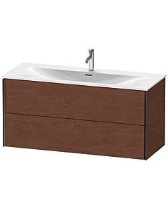 Duravit XViu Waschtisch-Unterschrank XV41360B213 121 x 55,7 x 48 cm, amerikanischer nussbaum, 2 Schubkästen, schwarz matt