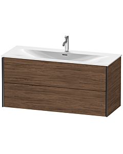 Duravit XViu vanity unit XV41360B221 121 x 55.7 x 48 cm, dark walnut, 2 drawers, matt black