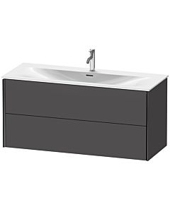 Duravit Meuble sous-vasque XViu XV41360B249 121 x 55,7 x 48 cm, graphite mat, 2 tiroirs, noir mat