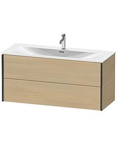 Duravit Meuble sous-vasque XViu XV41360B271 121 x 55,7 x 48 cm, chêne méditerranéen, 2 tiroirs, noir mat