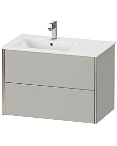 Duravit Meuble sous-vasque XViu XV41580B107 81x48x56cm, 2 tiroirs, vasque à gauche, champagne mat, gris béton mat