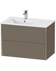 Duravit XViu Waschtisch-Unterschrank XV41580B190 81x48x56cm, 2 Schubkästen, Becken links, champagner matt, flannel grey seidenmatt