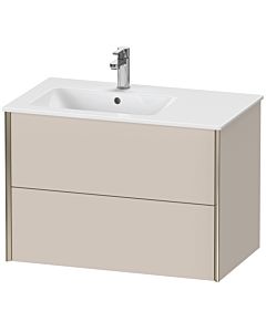 Duravit XViu vanity unit XV41580B191 81x48x56cm, 2 drawers, basin on the left, matt champagne, matt taupe