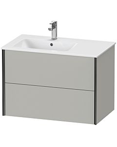 Duravit XViu vanity unit XV41580B207 81x48x56cm, 2 drawers, basin on the left, matt black, matt concrete gray