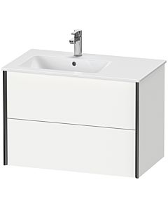 Duravit XViu Waschtisch-Unterschrank XV41580B218 81x48x56cm, 2 Schubkästen, Becken links, schwarz matt, weiß matt