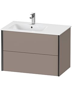Duravit XViu Waschtisch-Unterschrank XV41580B243 81x48x56cm, 2 Schubkästen, Becken links, schwarz matt, basalt matt