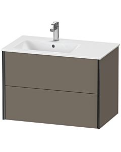 Duravit XViu Waschtisch-Unterschrank XV41580B290 81x48x56cm, 2 Schubkästen, Becken links, schwarz matt, flannel grey seidenmatt