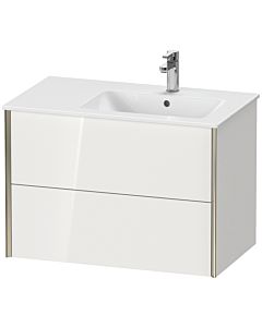 Duravit Meuble sous-vasque XViu XV41590B280 81x48x56cm, 2 tiroirs, vasque à droite, noir mat, graphite super mat