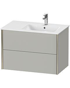 Duravit XViu vanity unit XV41590B107 81x48x56cm, 2 drawers, basin on the right, matt champagne, matt concrete gray