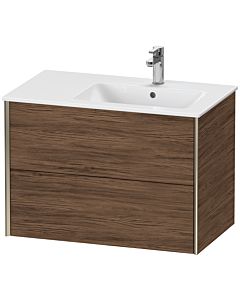 Duravit XViu vanity unit XV41590B121 81x48x56cm, 2 drawers, basin on the right, matt champagne, dark walnut