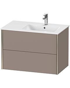 Duravit XViu Waschtisch-Unterschrank XV41590B143 81x48x56cm, 2 Schubkästen, Becken rechts, champagner matt, basalt matt