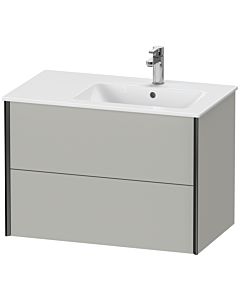Duravit XViu vanity unit XV41590B207 81x48x56cm, 2 drawers, basin on the right, matt black, matt concrete gray