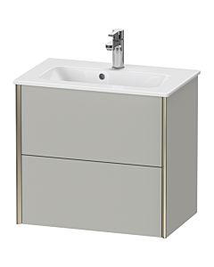 Duravit XViu vanity unit XV41780B107 61 x 56 x 39 cm, matt concrete gray, 2 drawers, wall-hung, matt champagne