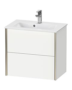 Duravit XViu Waschtisch-Unterschrank XV41780B118 61 x 56 x 39 cm, weiß matt, 2 Schubkästen, wandhängend, champagner matt