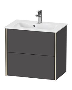 Duravit XViu vanity unit XV41780B149 61 x 56 x 39 cm, matt graphite, 2 drawers, wall-hung, matt champagne