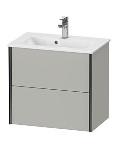 Duravit XViu vanity unit XV41780B207 61 x 56 x 39 cm, concrete gray matt, 2 drawers, wall-hung, black matt
