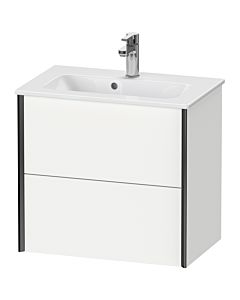Duravit XViu Waschtisch-Unterschrank XV41780B218 61 x 56 x 39 cm, weiß matt, 2 Schubkästen, wandhängend, schwarz matt