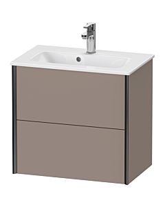 Duravit Meuble sous-vasque XViu XV41780B243 61 x 56 x 39 cm, basalte mat, 2 tiroirs, suspendu, noir mat