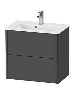Duravit Meuble sous-vasque XViu XV41780B249 61 x 56 x 39 cm, graphite mat, 2 tiroirs, suspendu, noir mat