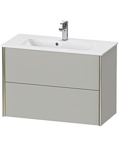Duravit XViu vanity unit XV41790B107 81 x 56 x 39 cm, concrete gray matt, 2 drawers, wall-hung, champagne matt