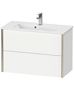 Duravit XViu Waschtisch-Unterschrank XV41790B118 81 x 56 x 39 cm, weiß matt, 2 Schubkästen, wandhängend, champagner matt