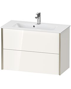 Duravit XViu Waschtisch-Unterschrank XV41790B122 81 x 56 x 39 cm, weiß hochglanz, 2 Schubkästen, wandhängend, champagner matt